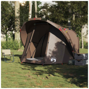 vidaXL 4-Person Fishing Tent Brown