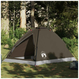 vidaXL Camping Tent Dome 2 Person Brown vidaXL Camping Tent Dome 2 Person Brown