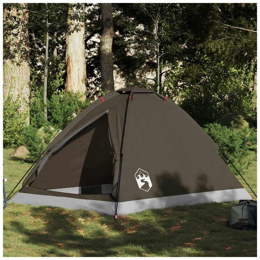 vidaXL Camping Tent Dome 2 Person Brown vidaXL Camping Tent Dome 2 Person Brown
