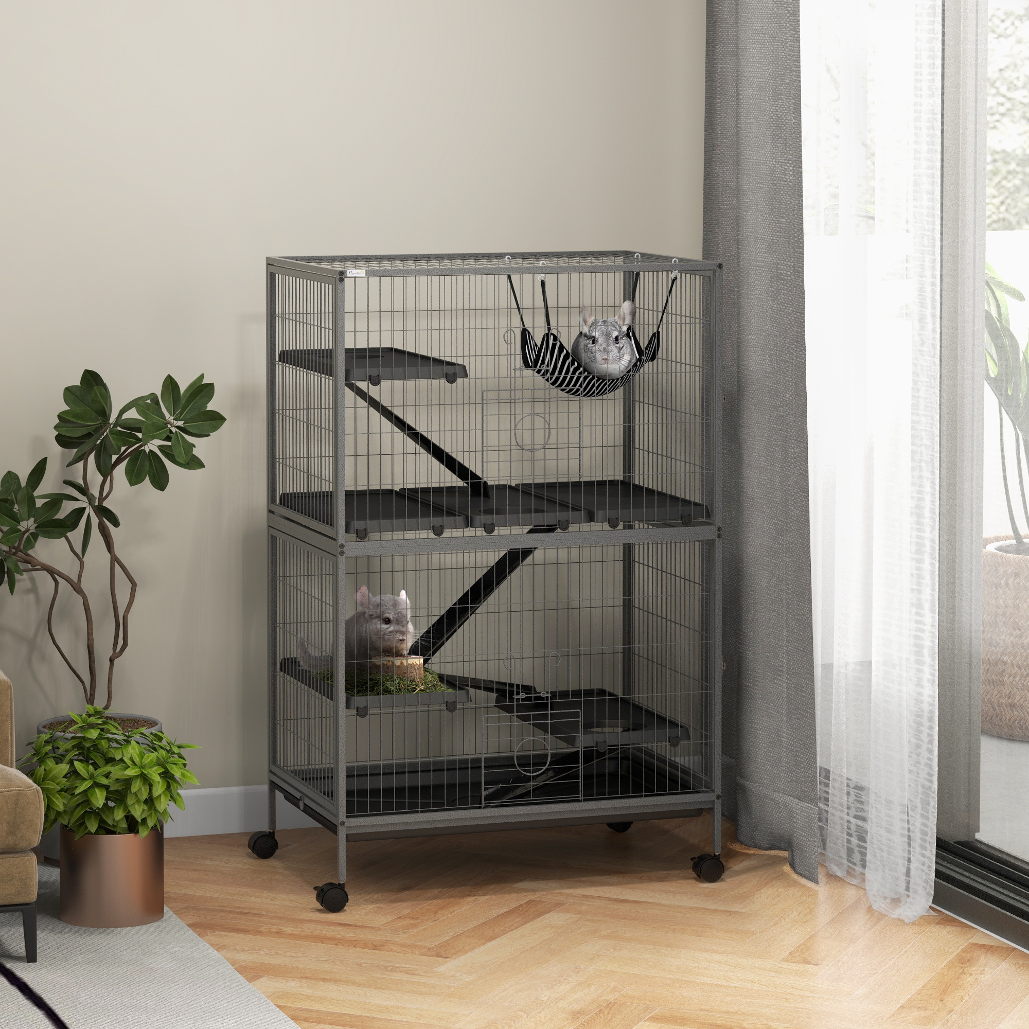 PawHut Small Animal Cage Multi Level PawHut Small Animal Cage Multi Level