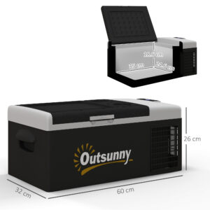 Outsunny 16L Car Fridge Freezer 12/24V DC