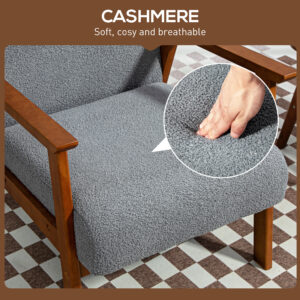 Homcom Boucle Armchair w/ Wide Sea