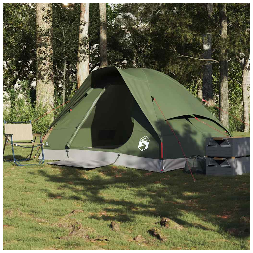 vidaXL Camping Tent Dome 2 Person Olive Green vidaXL Camping Tent Dome 2 Person Olive Green