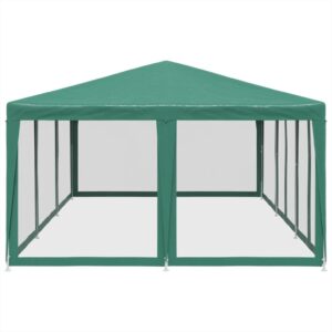 vidaXL Party Tent w/ 10 Mesh Sidewalls 6x4m