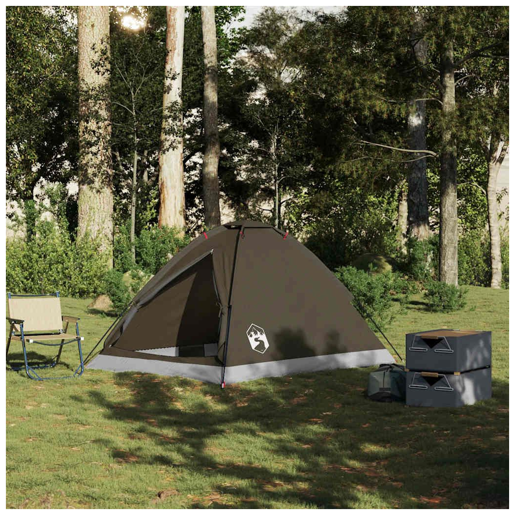 vidaXL Camping Tent Dome 2 Person Brown vidaXL Camping Tent Dome 2 Person Brown