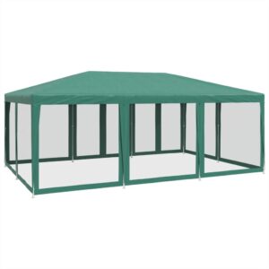 vidaXL Party Tent w/ 10 Mesh Sidewalls 6x4m