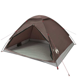 vidaXL 4-Person Dome Tent Brown