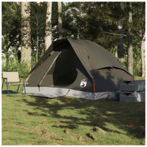 vidaXL 2-Person Dome Tent Brown