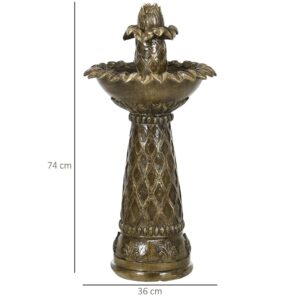 Outsunny 2-Tier Garden Water Fountain