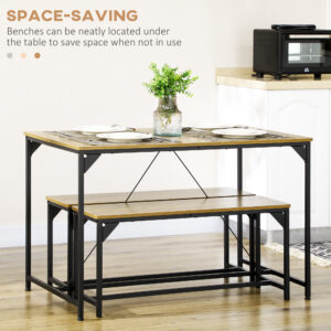 Homcom Dining Table and Bench Set
