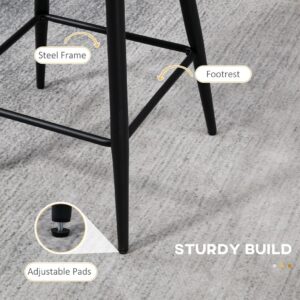 HOMCOM Bar Stools Set of 2 Cream HOMCOM Bar Stools Set of 2 Cream