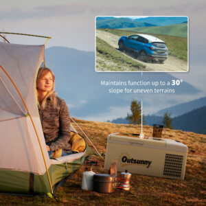 Outsunny 16L Car Fridge Freezer 12/24V DC