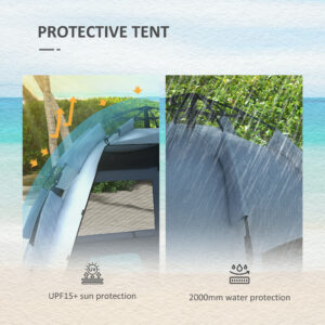 Outsunny 2-3 Man Pop Up Beach Tent Outsunny 2-3 Man Pop Up Beach Tent