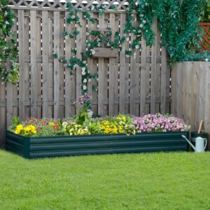 Outsunny Galvanised Metal Planter Box