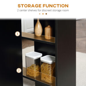 Homcom Rolling Drop Leaf Dining Table