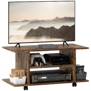 Homcom TV Cabinet Stand w/ Shelves