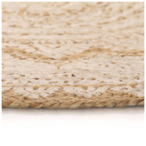 vidaXL Area Rug Braided Jute Printed