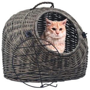 vidaXL Cat Transporter Natural Willow