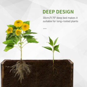 Outsunny Fir Planter 100Lx 40Wx40Hcm