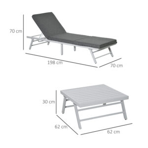 Outsunny 3pc Garden Seating Set
