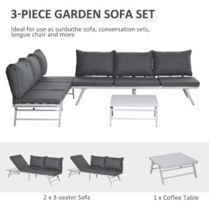 Outsunny 3pc Garden Seating Set