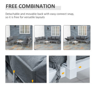 Outsunny 3pc Garden Seating Set