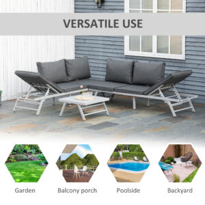 Outsunny 3pc Garden Seating Set