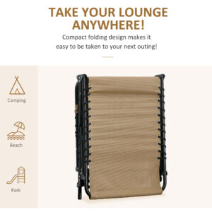 Outsunny Sun Lounger Adjustable Backrest