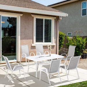 Outsunny 7pc Garden Dining Set 6 Seater