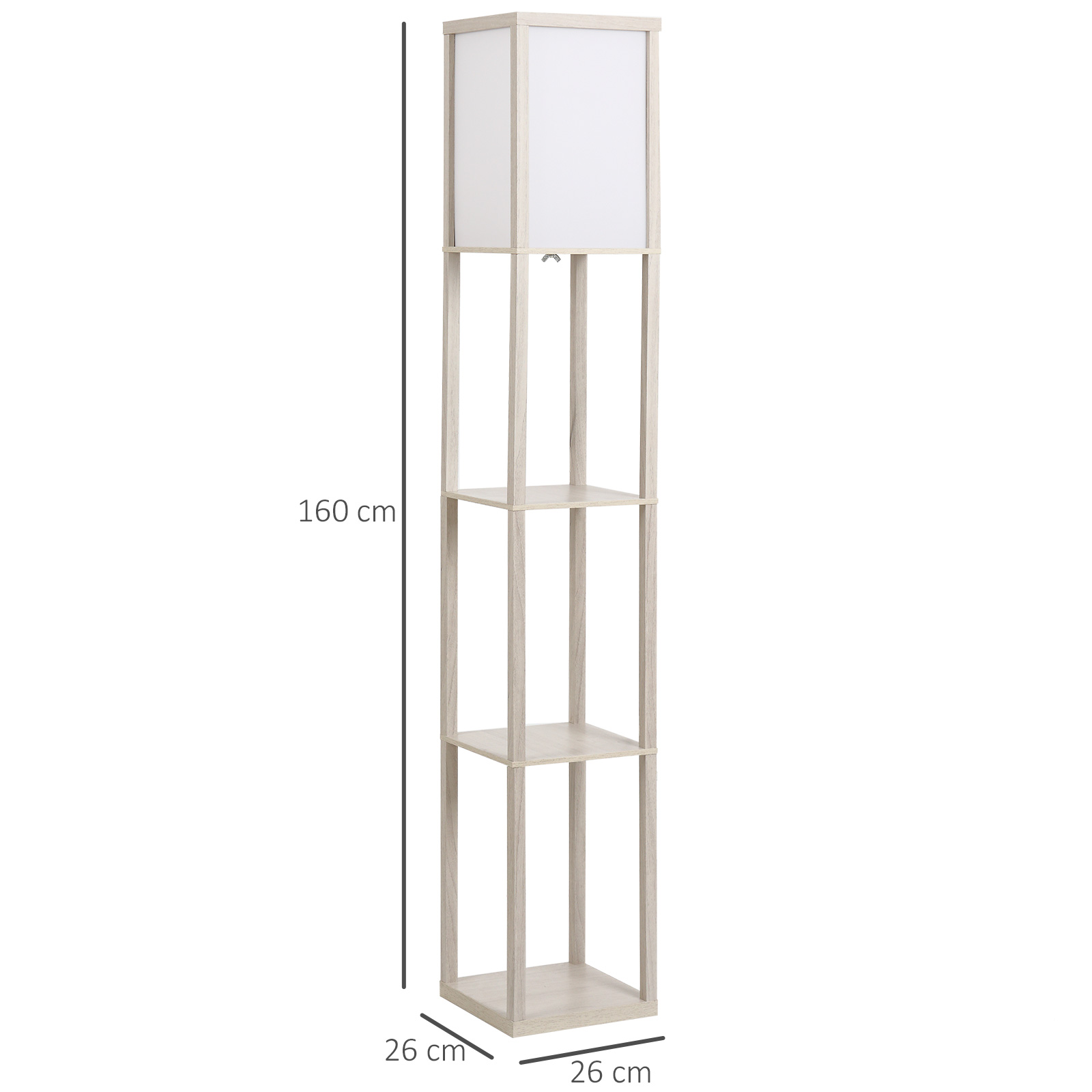 Homcom 4 Tier Floor Lamp White Homcom 4 Tier Floor Lamp White