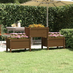 vidaXL Planter Solid Pine Wood
