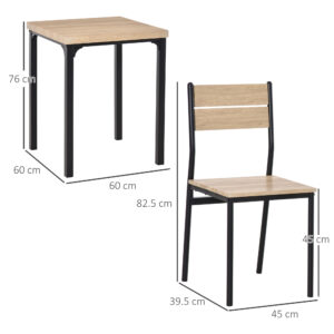 3pc Compact Dining Table 2 Chairs