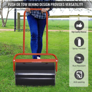 Outsunny Push/Tow Lawn Roller