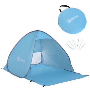 Outsunny Pop up Beach Tent Blue