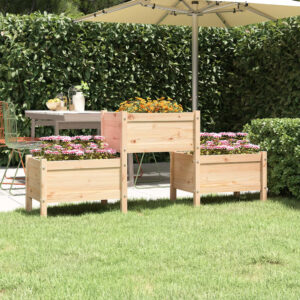 vidaXL Planter Solid Pine Wood