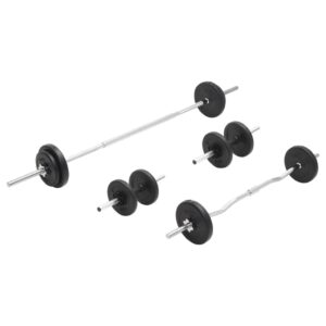 vidaXL Barbell & Dumbbell Set 30kg