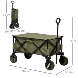 Outsunny Folding Garden Trolley