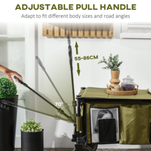 Outsunny Folding Garden Trolley