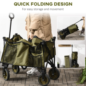 Outsunny Folding Garden Trolley