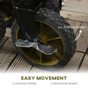 Outsunny Folding Garden Trolley