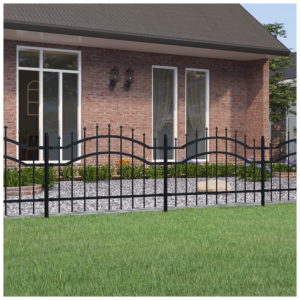 vidaXL Garden Fence w/ Spear Top 106cm