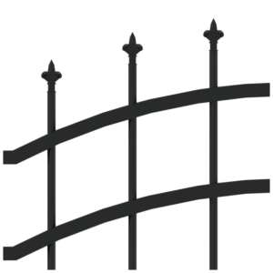 vidaXL Garden Fence w/ Spear Top 106cm