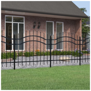 vidaXL Garden Fence w/ Spear Top 140cm