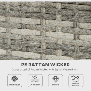 Outsunny Gas Fire Pit Table 40,000 BTU