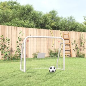 vidaXL Football Goal w/ Net White