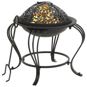 vidaXL Fire Pit w/ Poker 49cm Steel