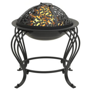 vidaXL Fire Pit w/ Poker 49cm Steel