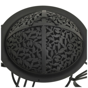 vidaXL Fire Pit w/ Poker 49cm Steel