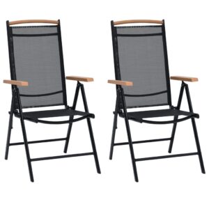 vidaXL Folding Garden Chairs Aluminium