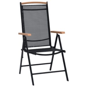 vidaXL Folding Garden Chairs Aluminium